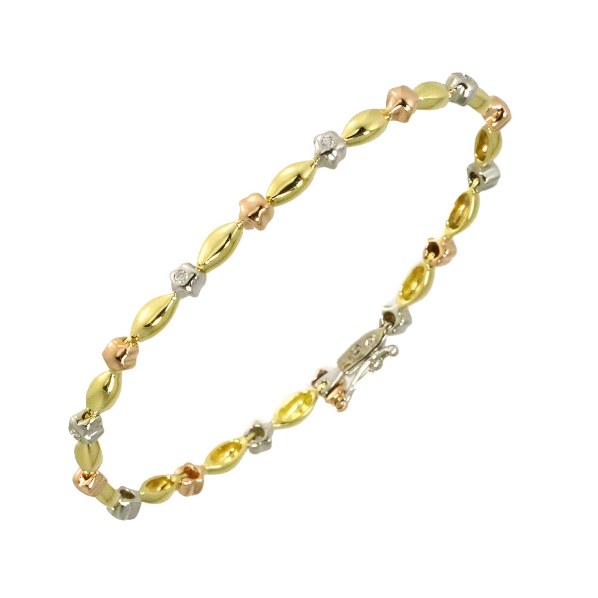 Diamond Bracelet 18K YG WG PG 750