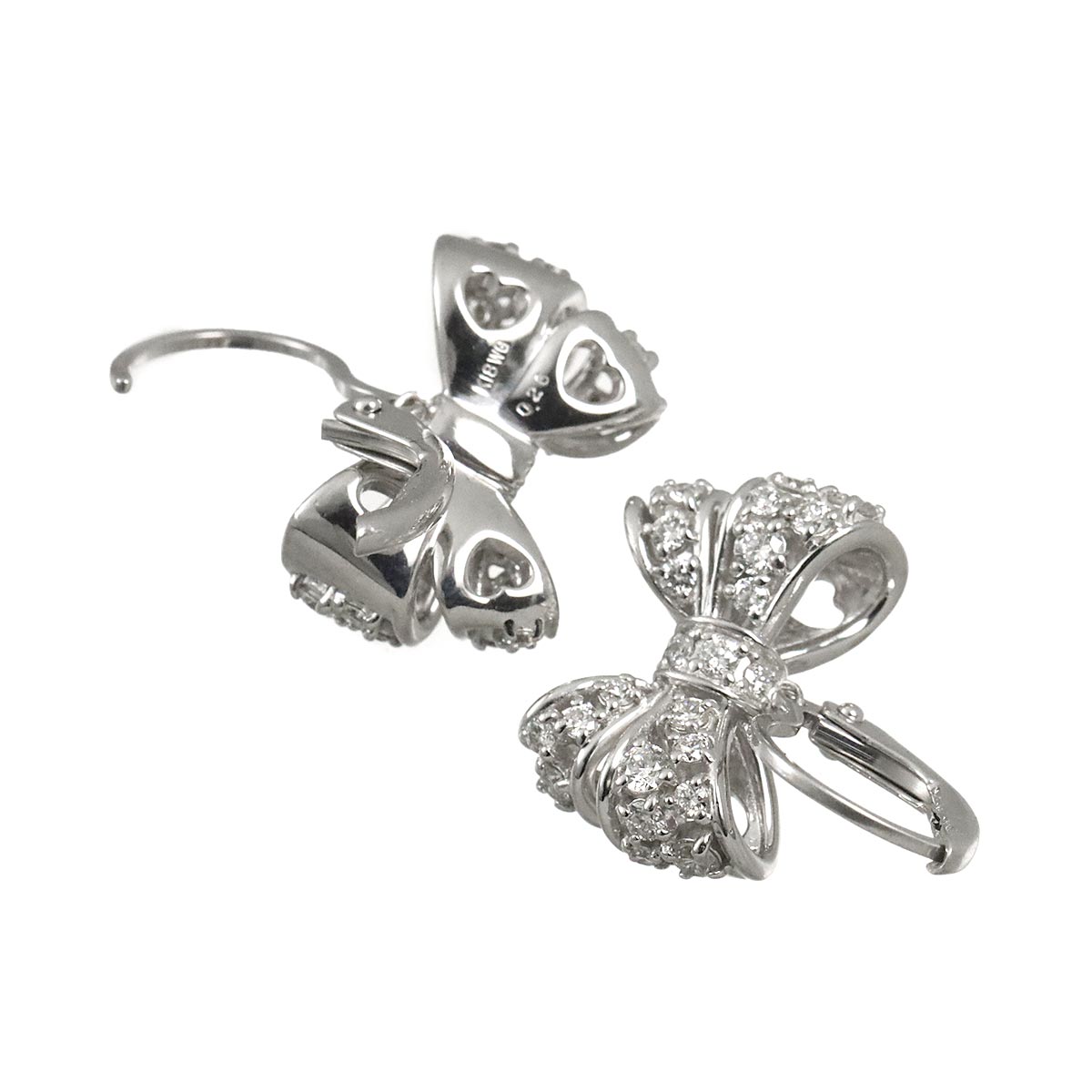 Diamond 0.26ct/0.26ct Earrings Pierced 18K WG 750