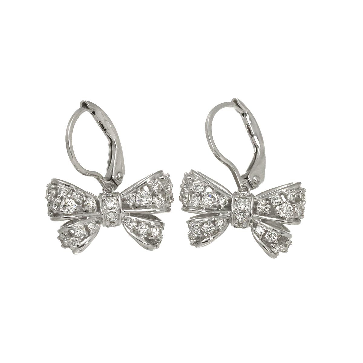 Diamond 0.26ct/0.26ct Earrings Pierced 18K WG 750