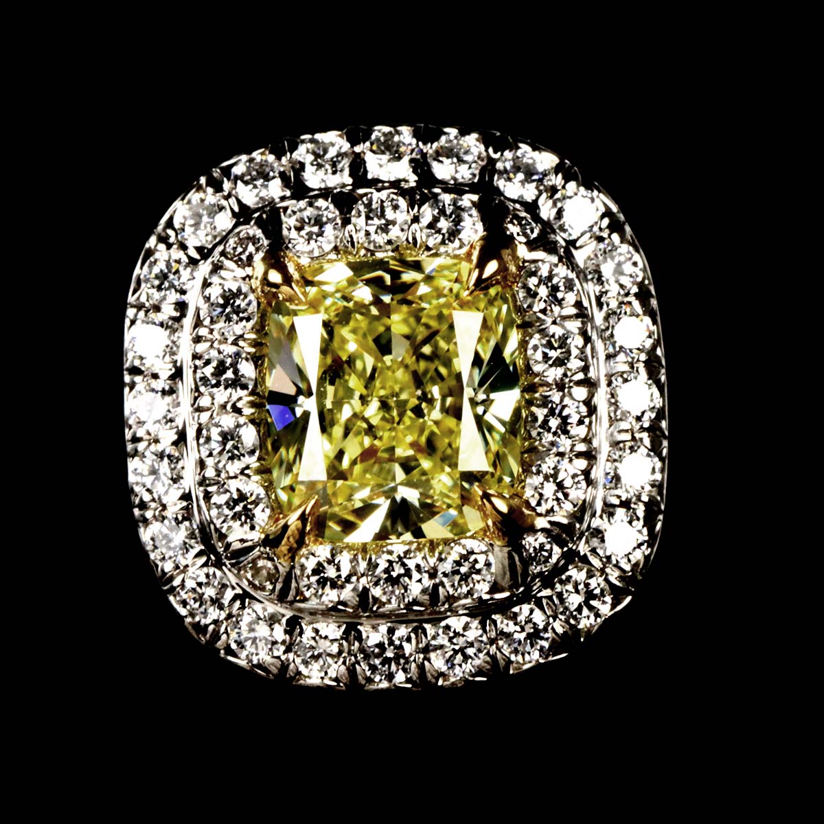 Solest Diamond 0.54ct/0.53ct FIY/IF Earrings K18 YG Pt