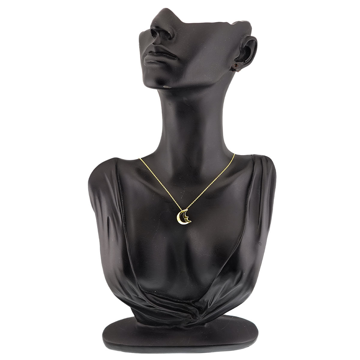Crescent moon Necklace 18K Yellow Gold 750
