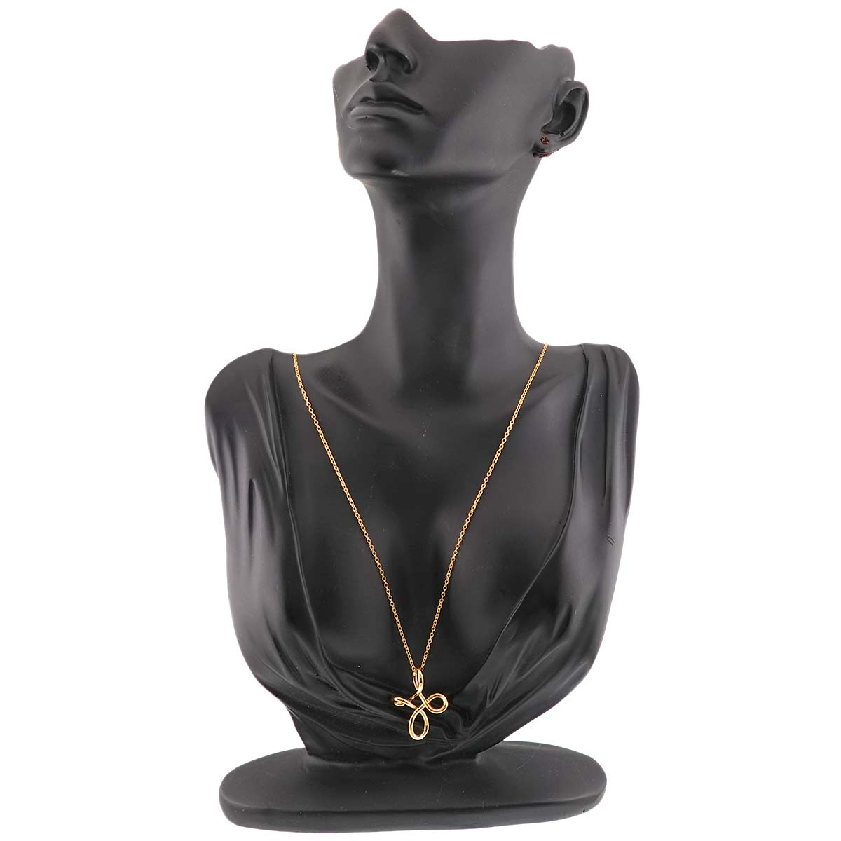 Infinity Cross Long Necklace 18K Yellow Gold 750
