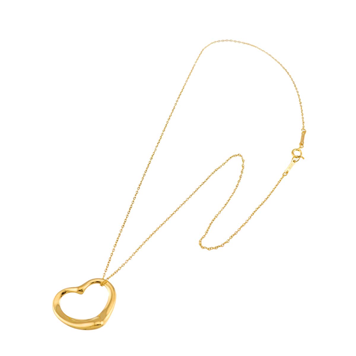 Open Heart Necklace 18K Yellow Gold 750