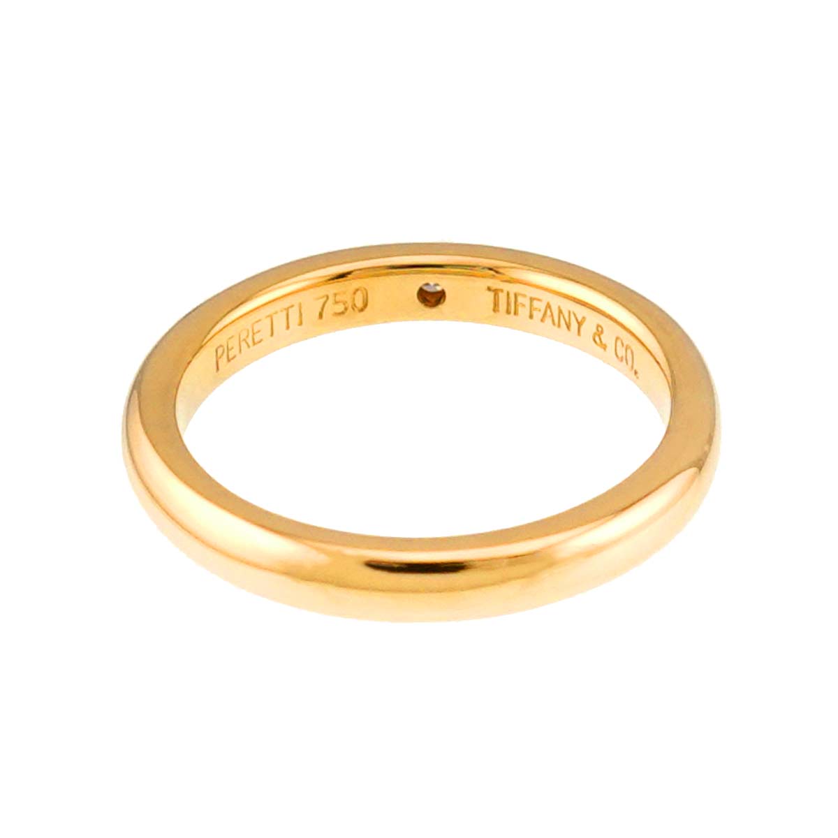 Stacking Diamond 1P Ring 18K Yellow Gold 750 Size4(US)