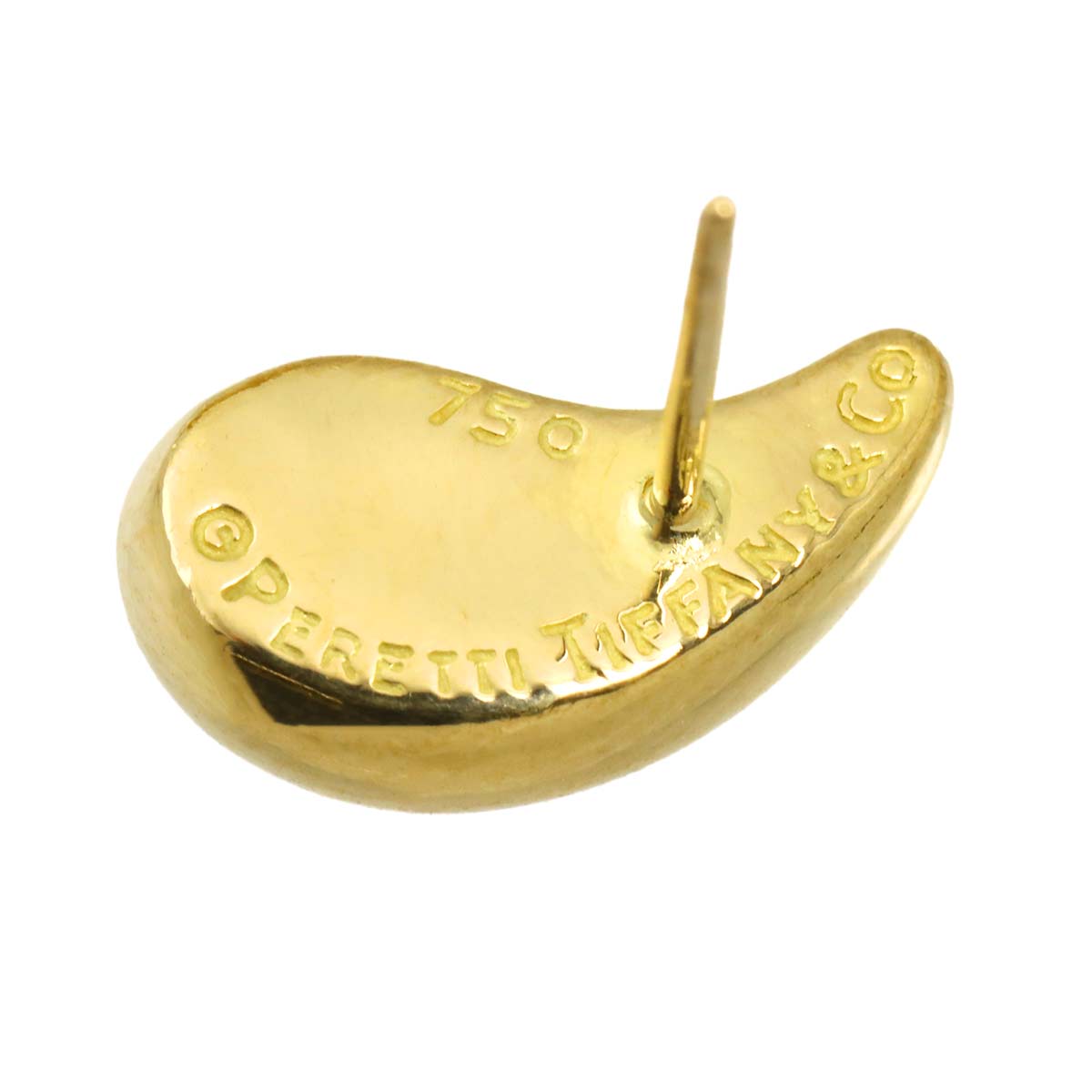 Teardrop Earrings Pierced 18K Yellow Gold 750