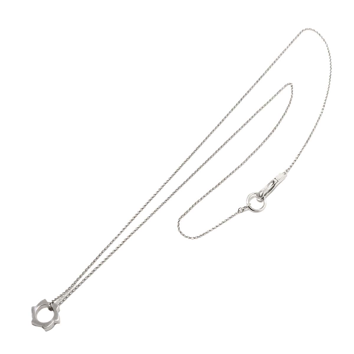 Diamond 0.01ct Necklace 18K White Gold 750