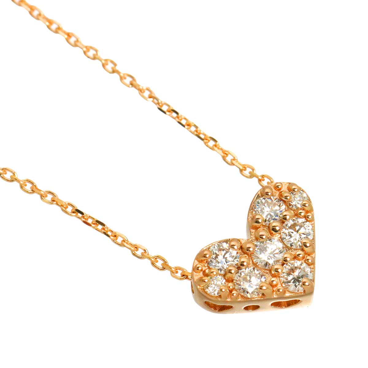 Diamond 0.20ct Necklace 18K Pink Gold 750