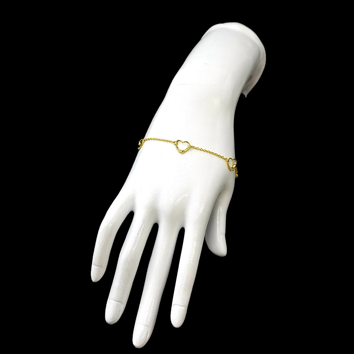 Open Heart 5P Bracelet 18K Yellow Gold 750