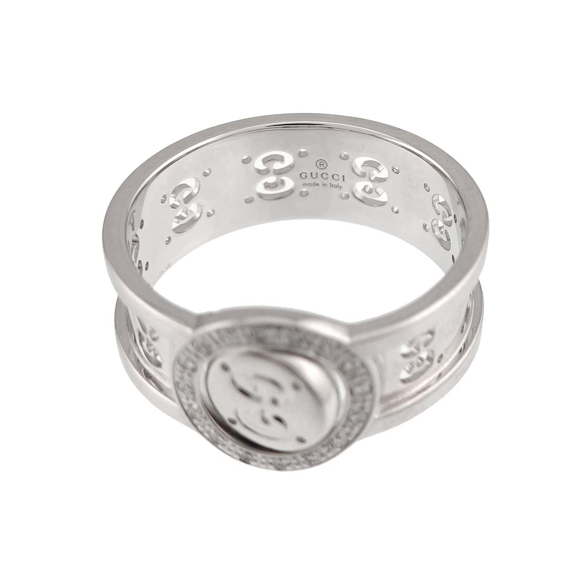 Icon Diamond Ring 18K WG White Gold 750 Size13 6(US)