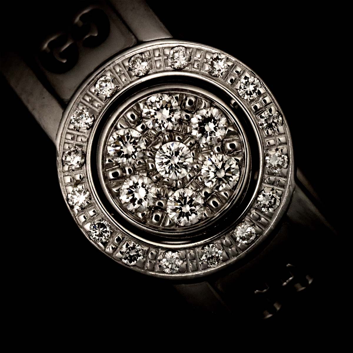 Icon Diamond Ring 18K WG White Gold 750 Size13 6(US)