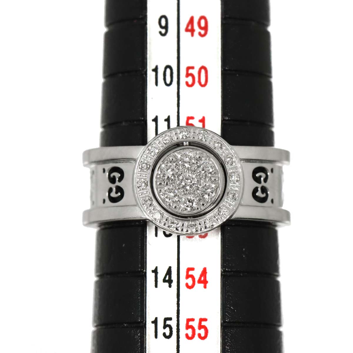 Icon Diamond Ring 18K WG White Gold 750 Size13 6(US)
