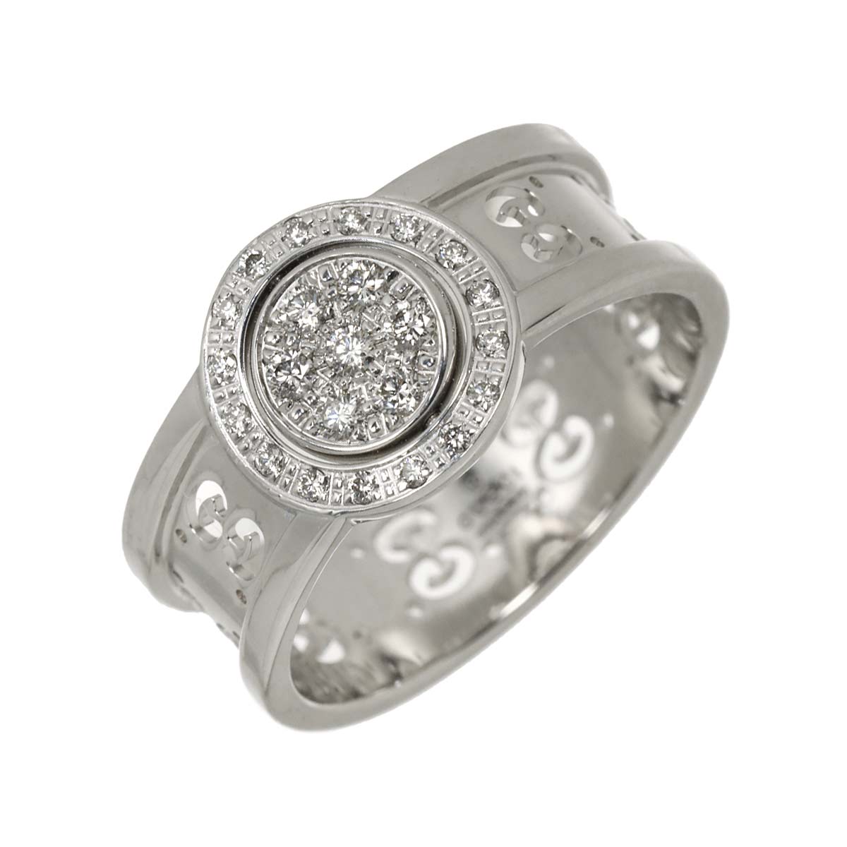 Icon Diamond Ring 18K WG White Gold 750 Size13 6(US)
