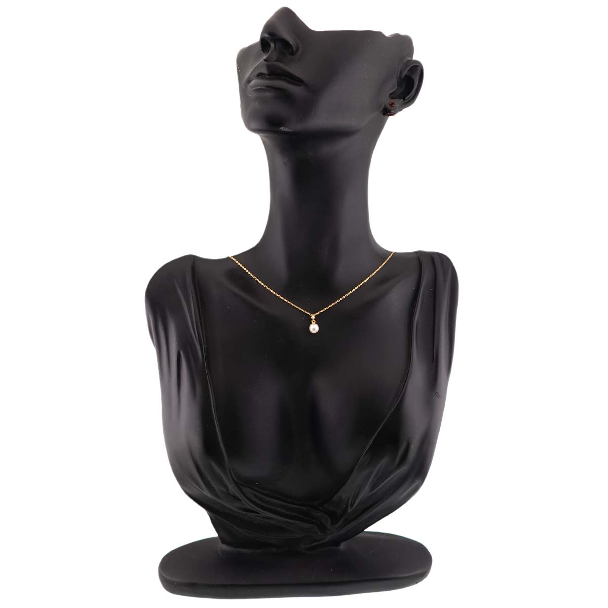 Akoya Pearl 5.3mm Diamond 0.01ct Necklace 18K YG 750