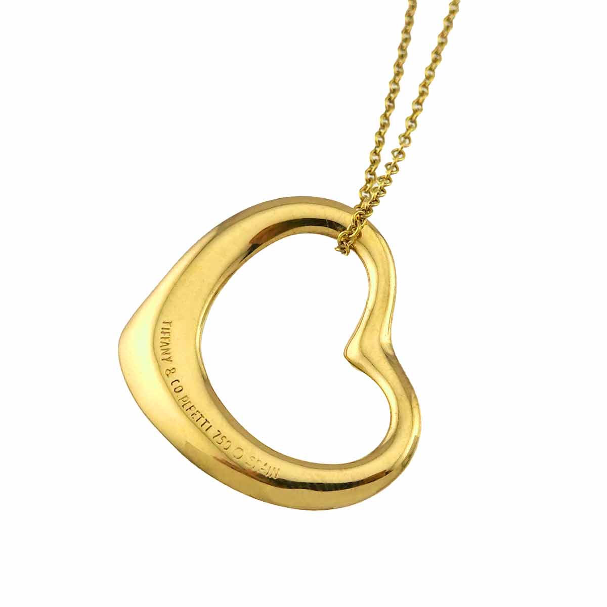 Open Heart Necklace 18K Yellow Gold 750