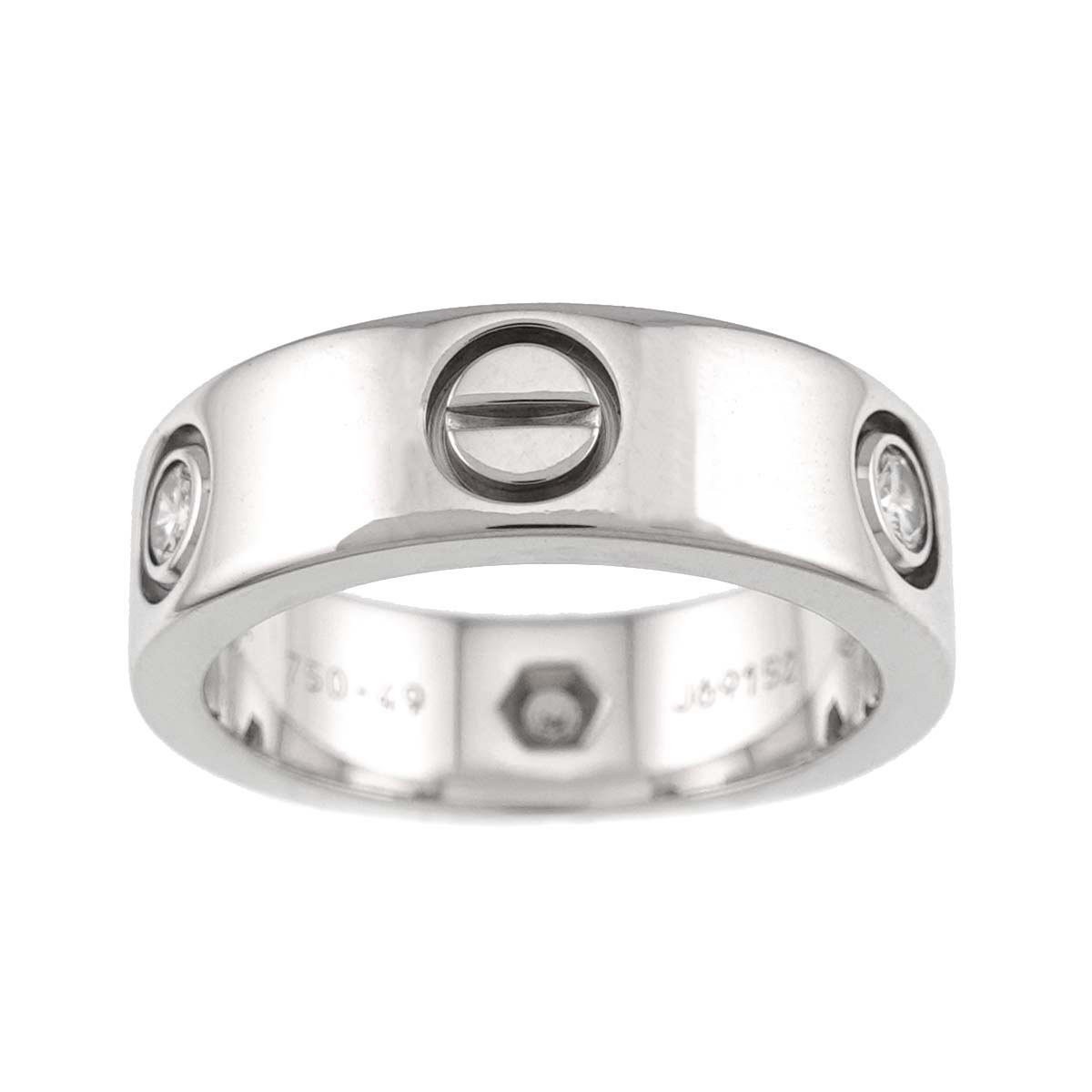 Love Classic Ring Diamond 3P 18K WG 750 size49 4.5-4.75(US)