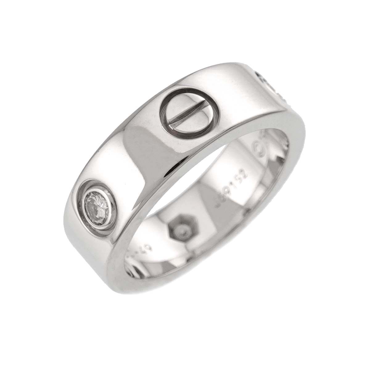 Love Classic Ring Diamond 3P 18K WG 750 size49 4.5-4.75(US)