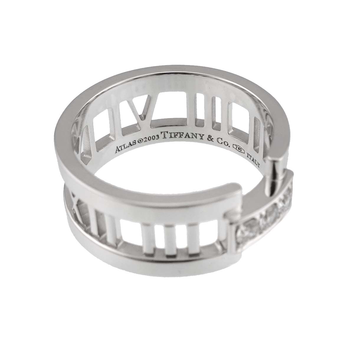 Atlas Diamond Ring 18K White Gold 750 size7.25(US)
