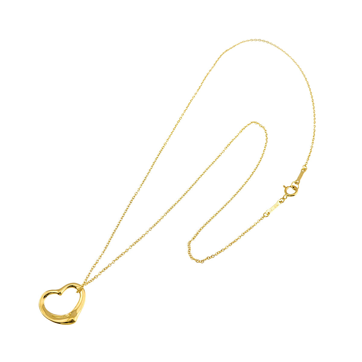 Open Heart Necklace 18K Yellow Gold 750