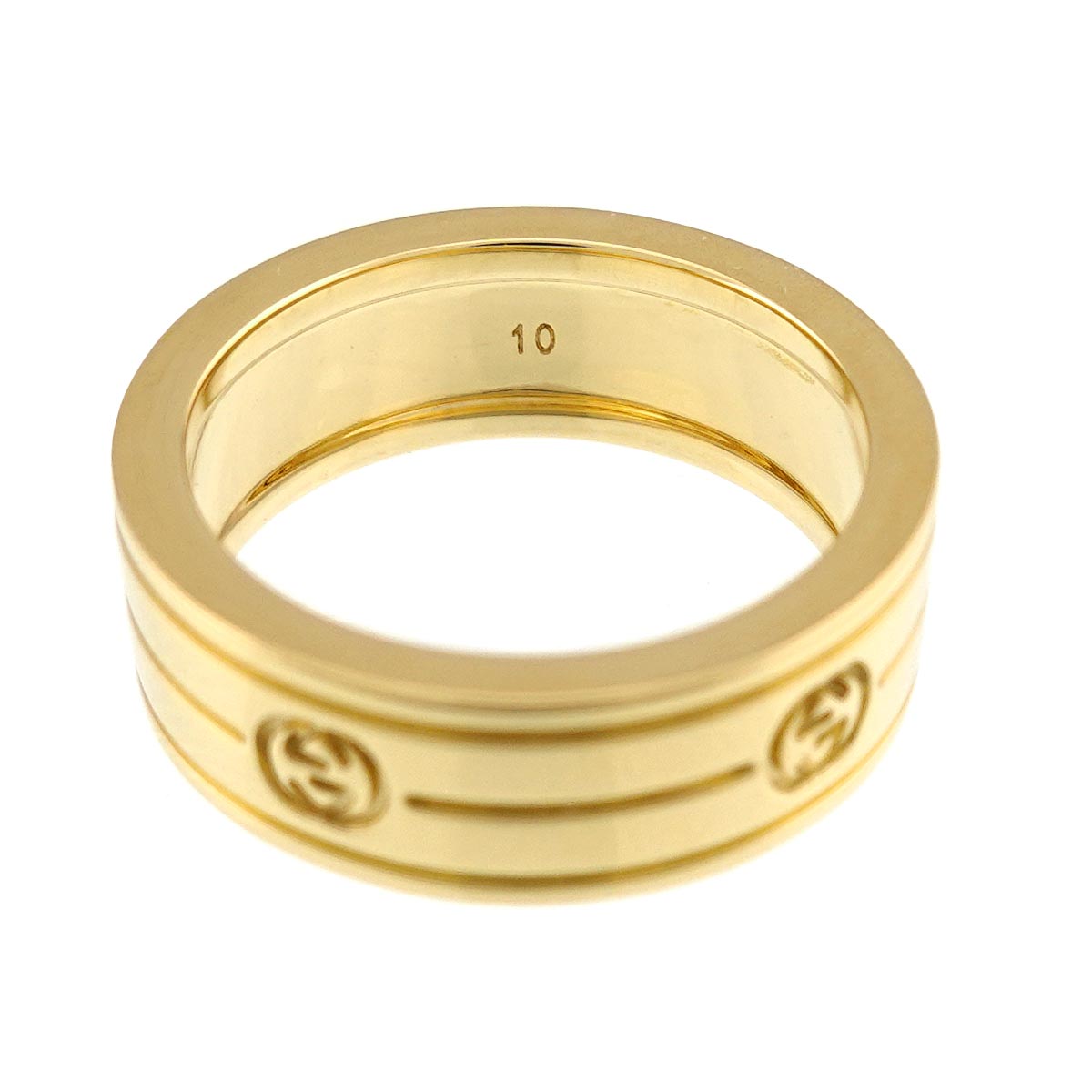 Interlocking Ring 18K Yellow Gold 750 Size10 5-5.25(US)