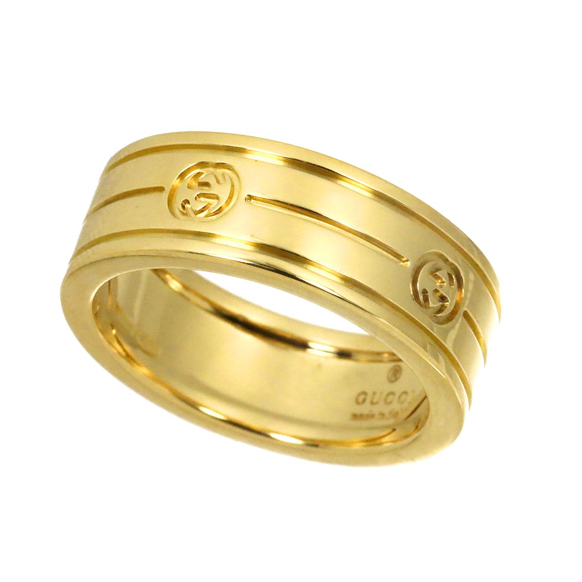 Interlocking Ring 18K Yellow Gold 750 Size10 5-5.25(US)