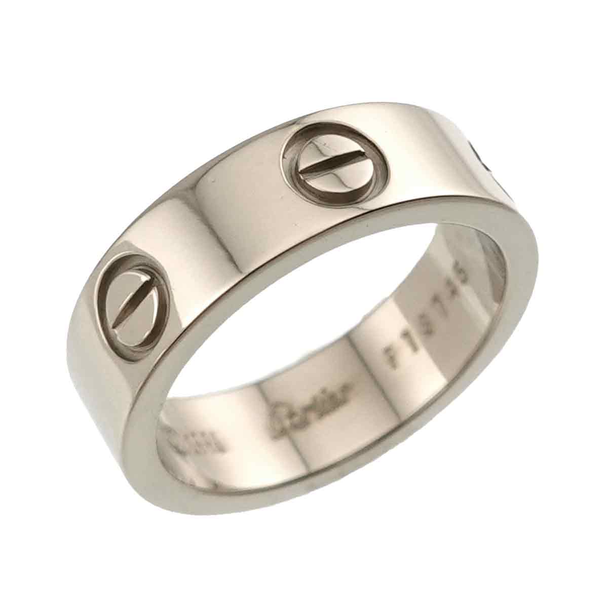 Love Ring 18K White Gold 750 size52 5.75-6(US)