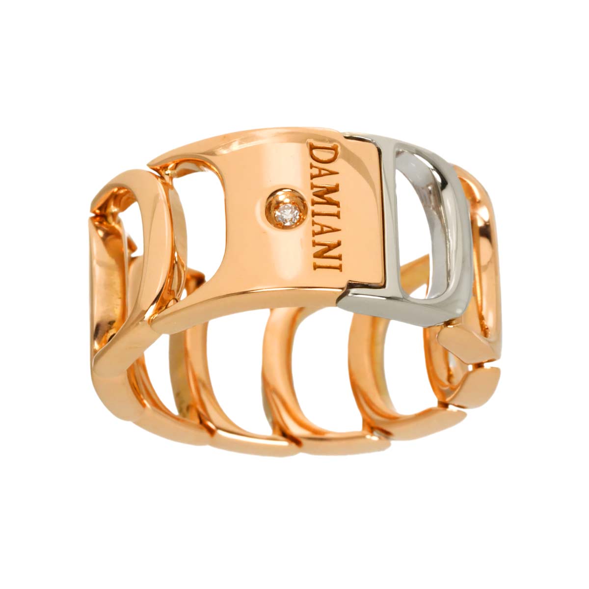 Damianissima Diamond Ring 18K PG WG 750 size6.25-6.5(US)