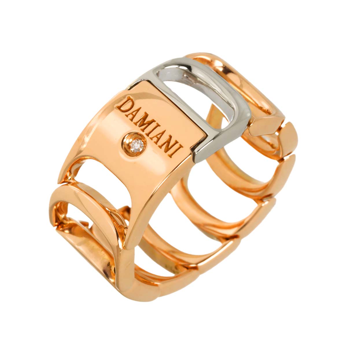 Damianissima Diamond Ring 18K PG WG 750 size6.25-6.5(US)