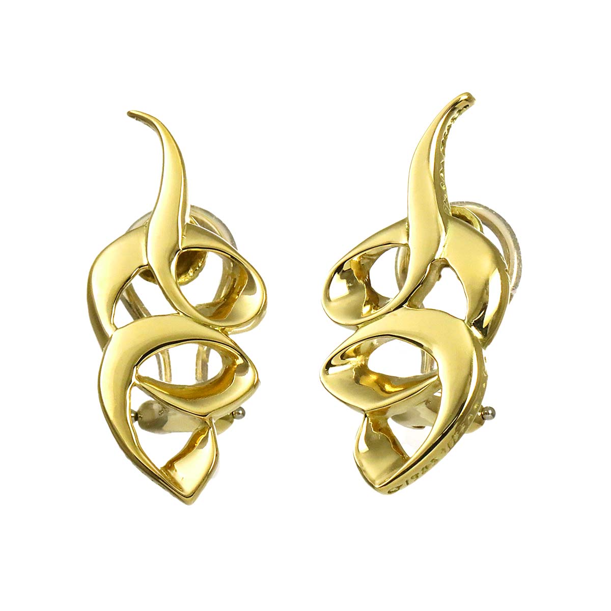 Paloma Picasso Earrings Clip on 18K Yellow Gold 750