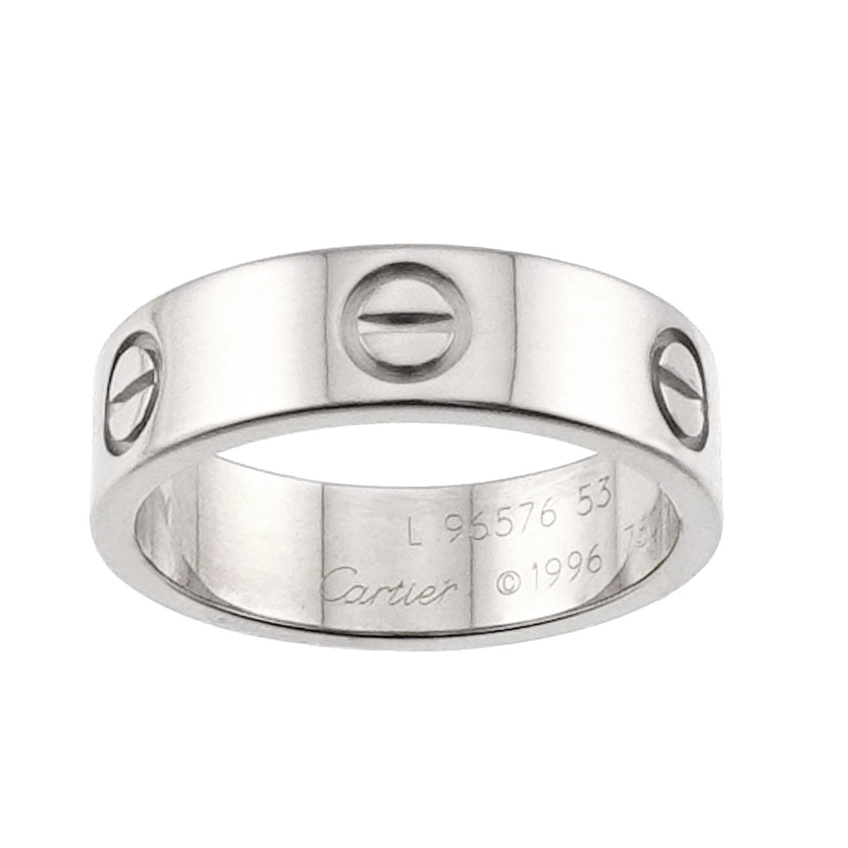 Love Classic Ring 18K White Gold 750 size53 6(US)