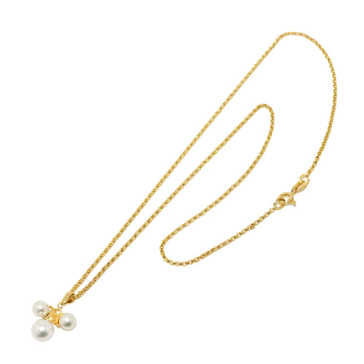Triomphe Akoya Pearl 6.5-4.8mm Necklace K18 Yellow Gold 750
