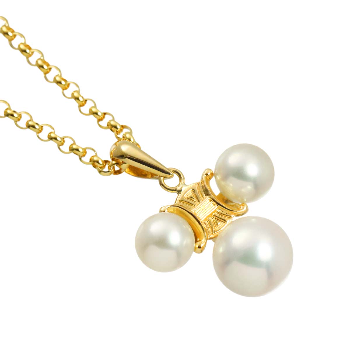 Triomphe Akoya Pearl 6.5-4.8mm Necklace K18 Yellow Gold 750