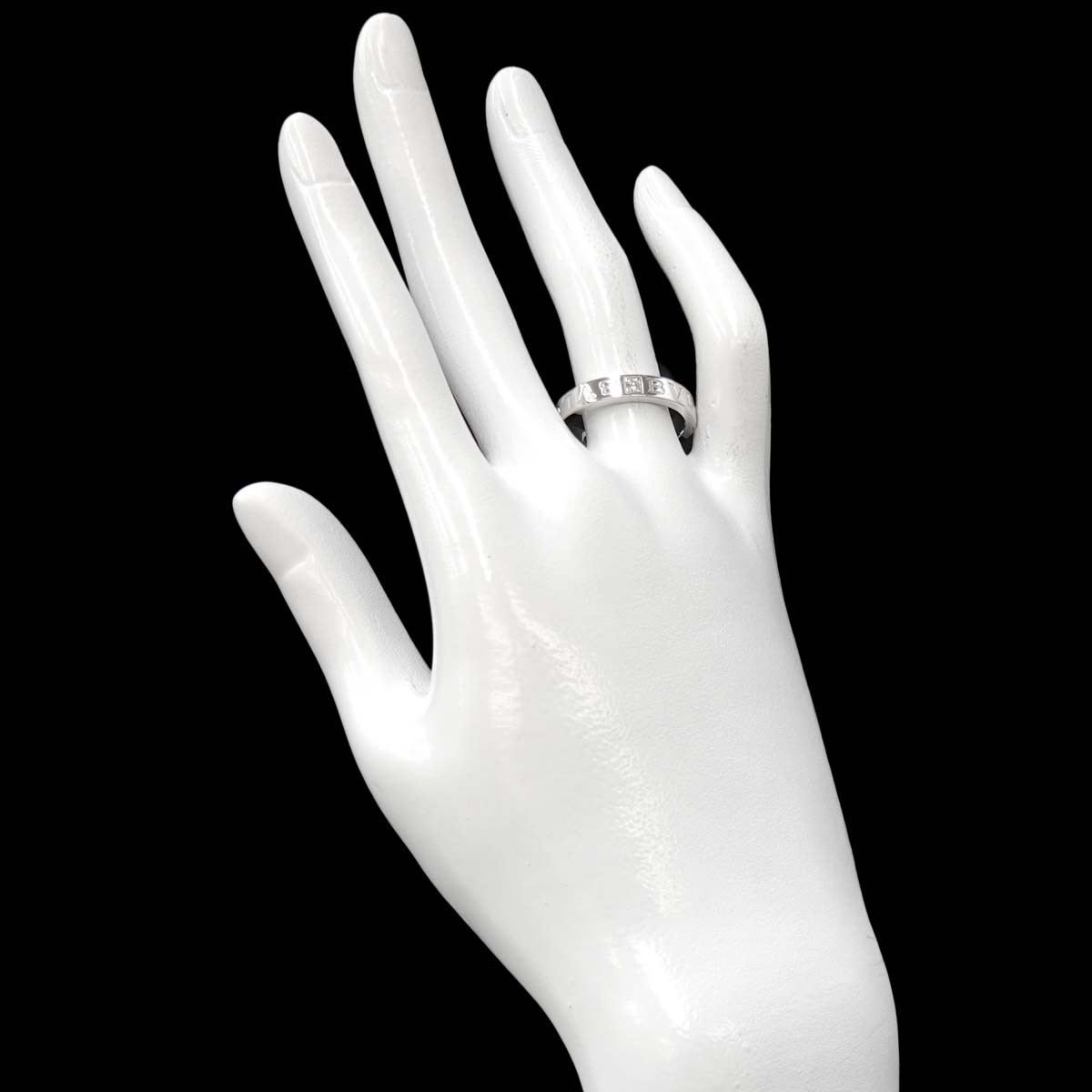 B-ZERO1 Diamond Ring 18K WG 750 size8-8.25(US)