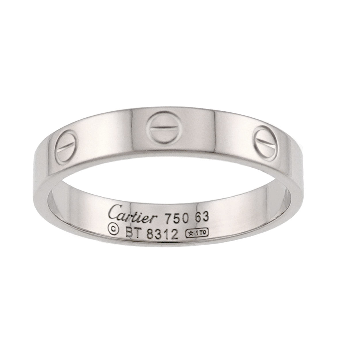 Mini Love Ring 18K White Gold 750 size63 10-10.25(US)