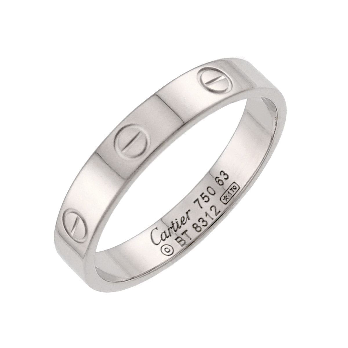 Mini Love Ring 18K White Gold 750 size63 10-10.25(US)