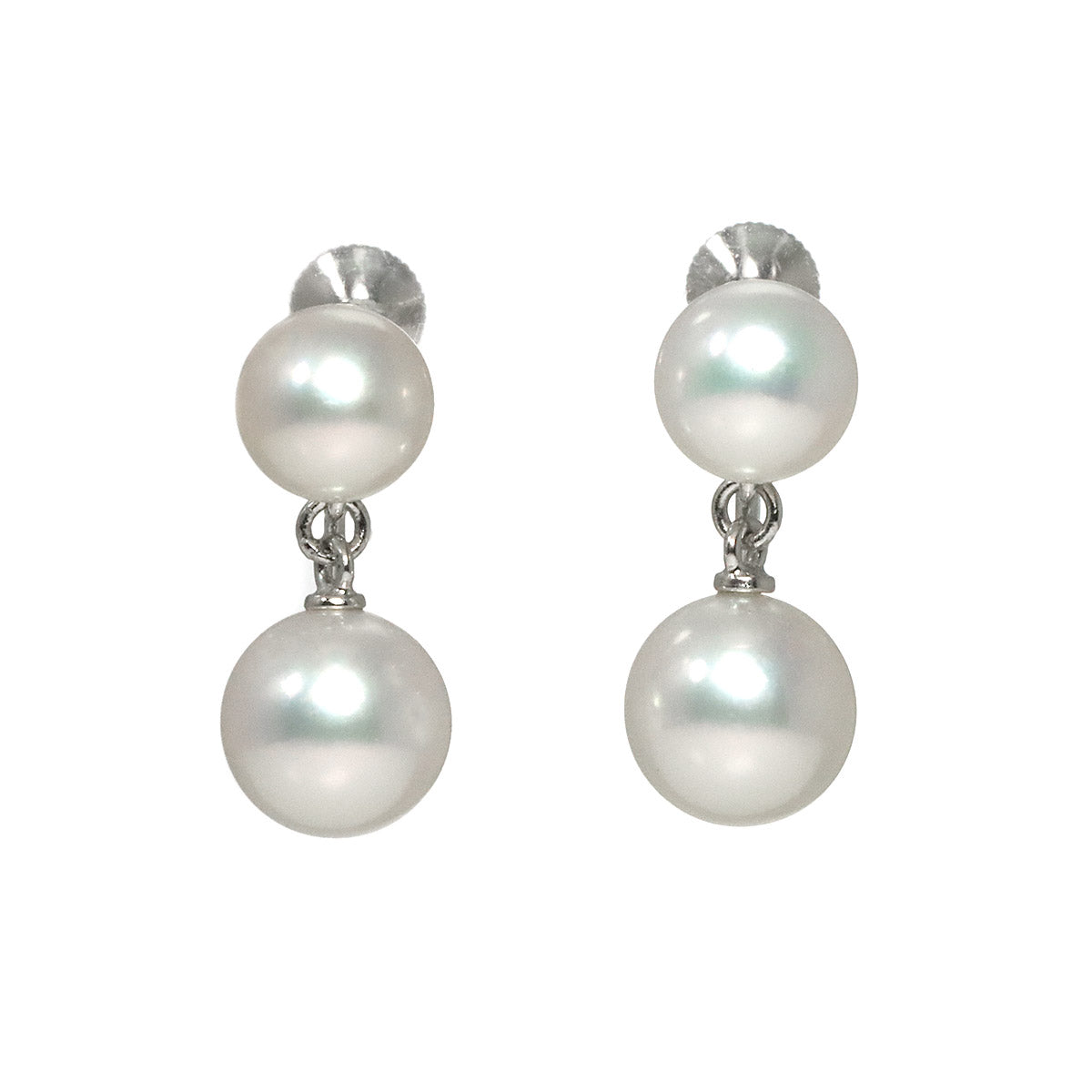 Akoya Pearl 6.3-7.3mm Earrings 18K WG 750
