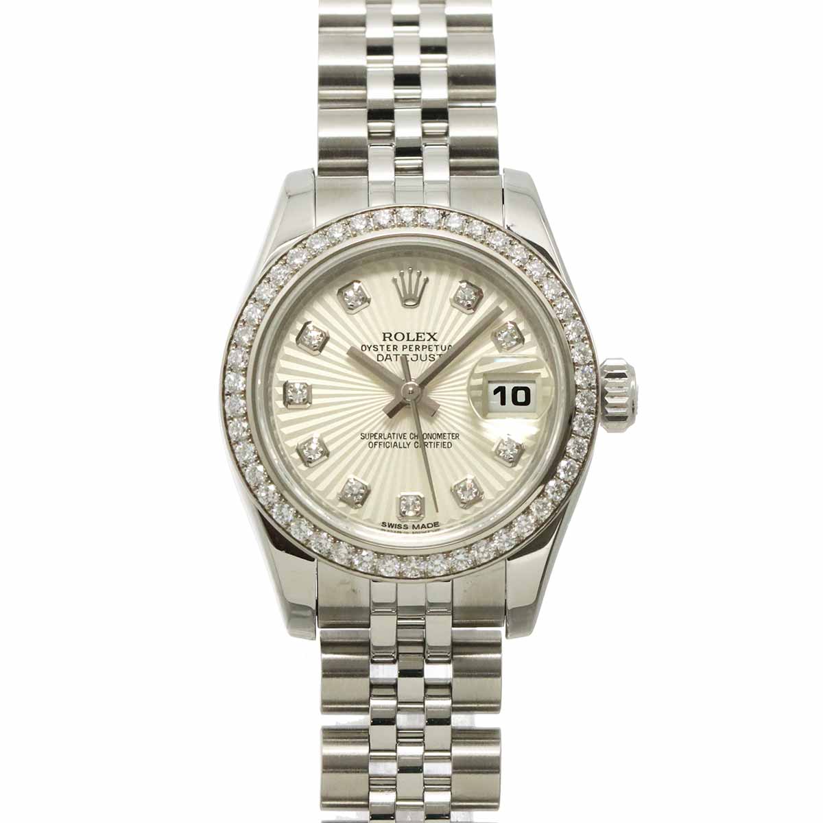 Datejust 179384G serial Random Date Diamond 750 WG Ladies Silver