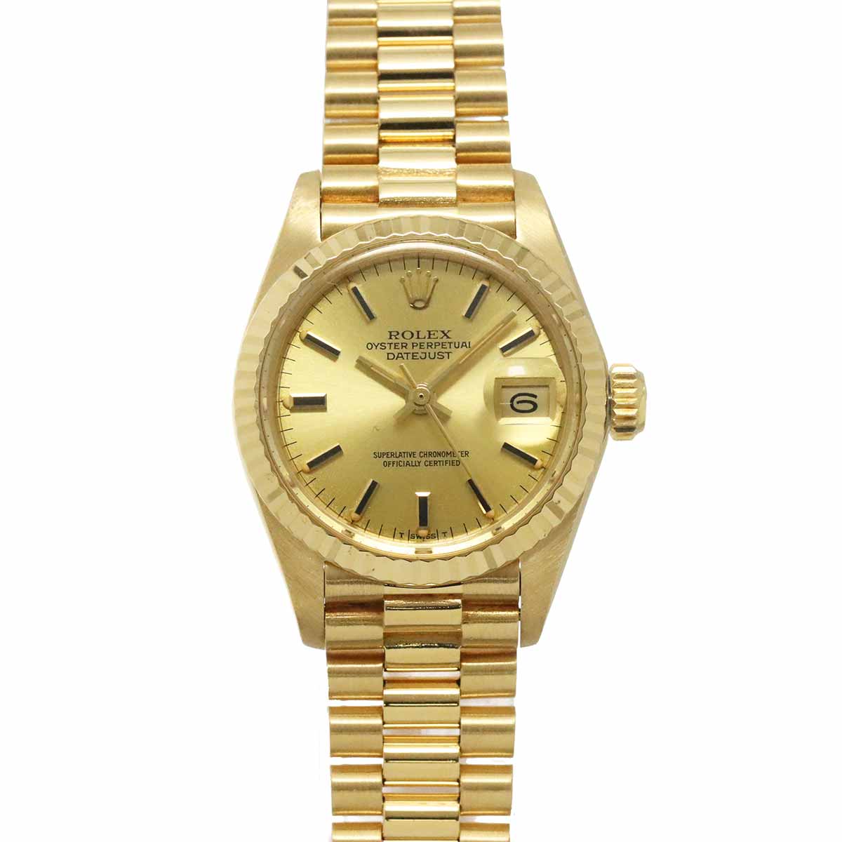 Datejust 6917 Serial 7 750 YG Gold Dial Ladies