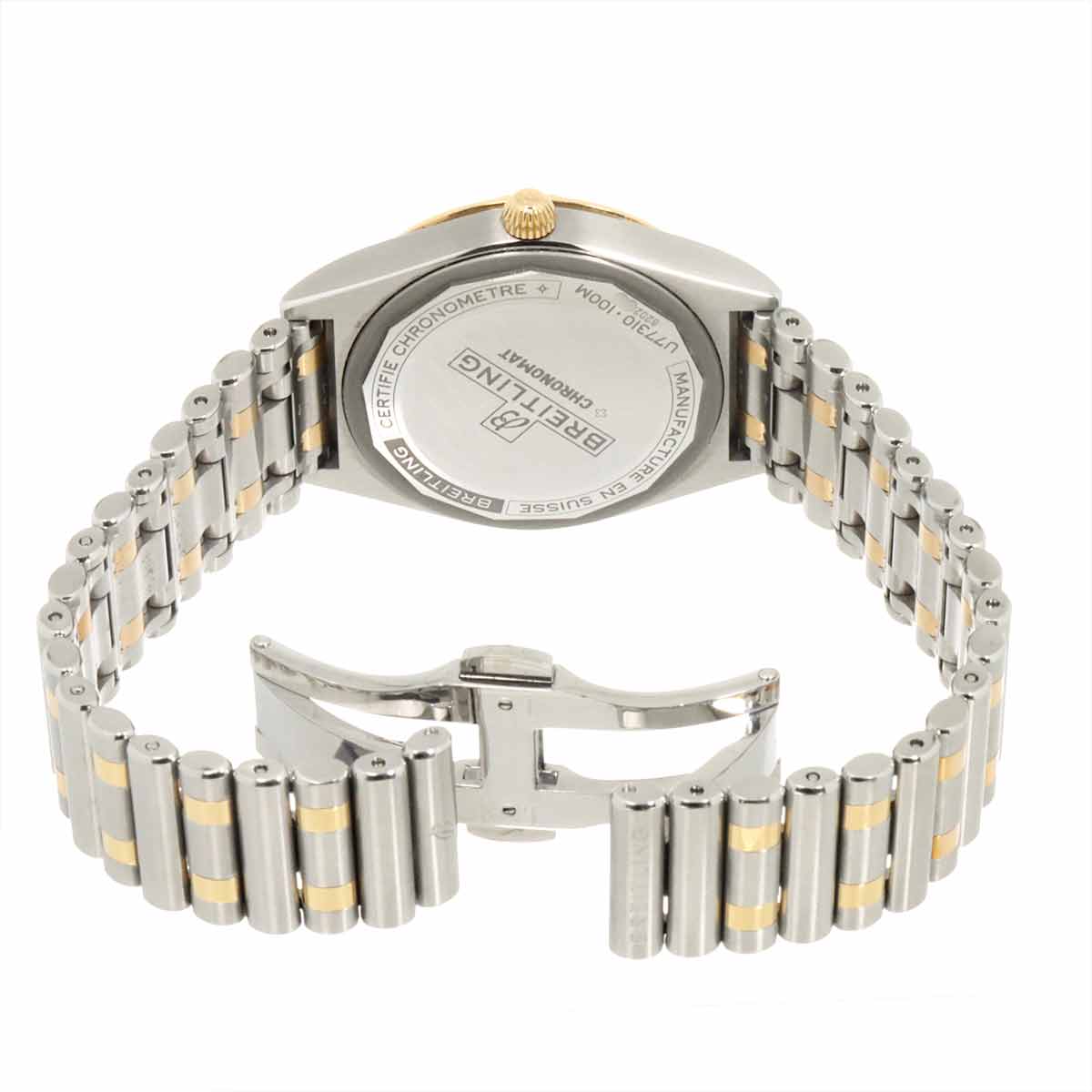 Chronomat 32 U77310 Diamond K18YG Quartz White Shell Dial