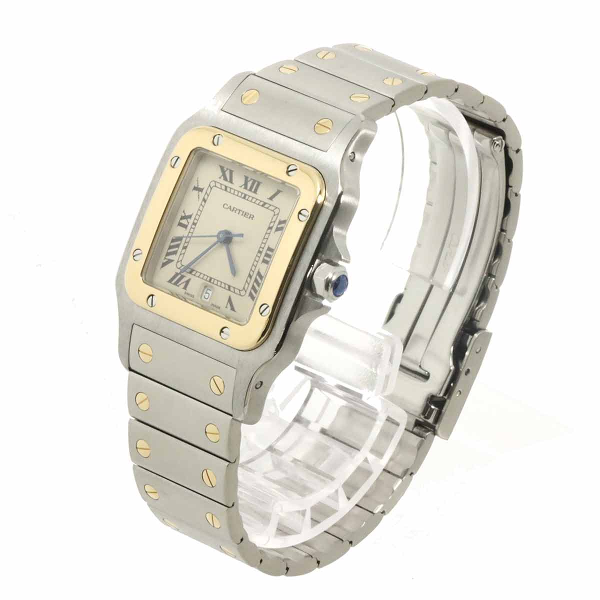 Santos Galbee LM W20011C4 Quartz YG Cream Dial Mens Watch