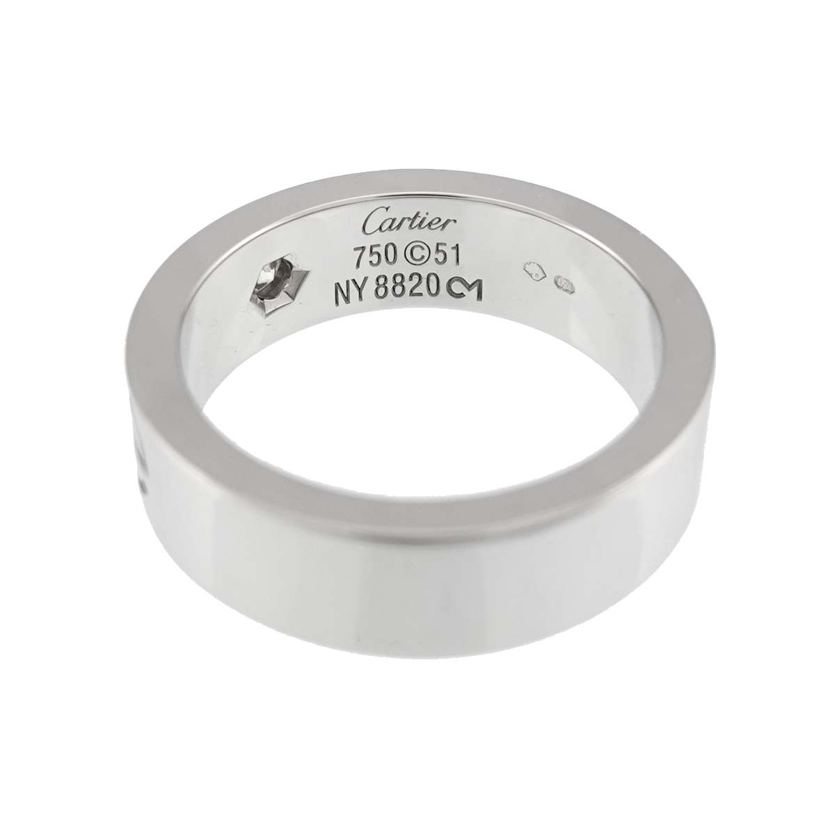 Love Diamond 1P Ring 18K White Gold 750 size51 5.25(US)