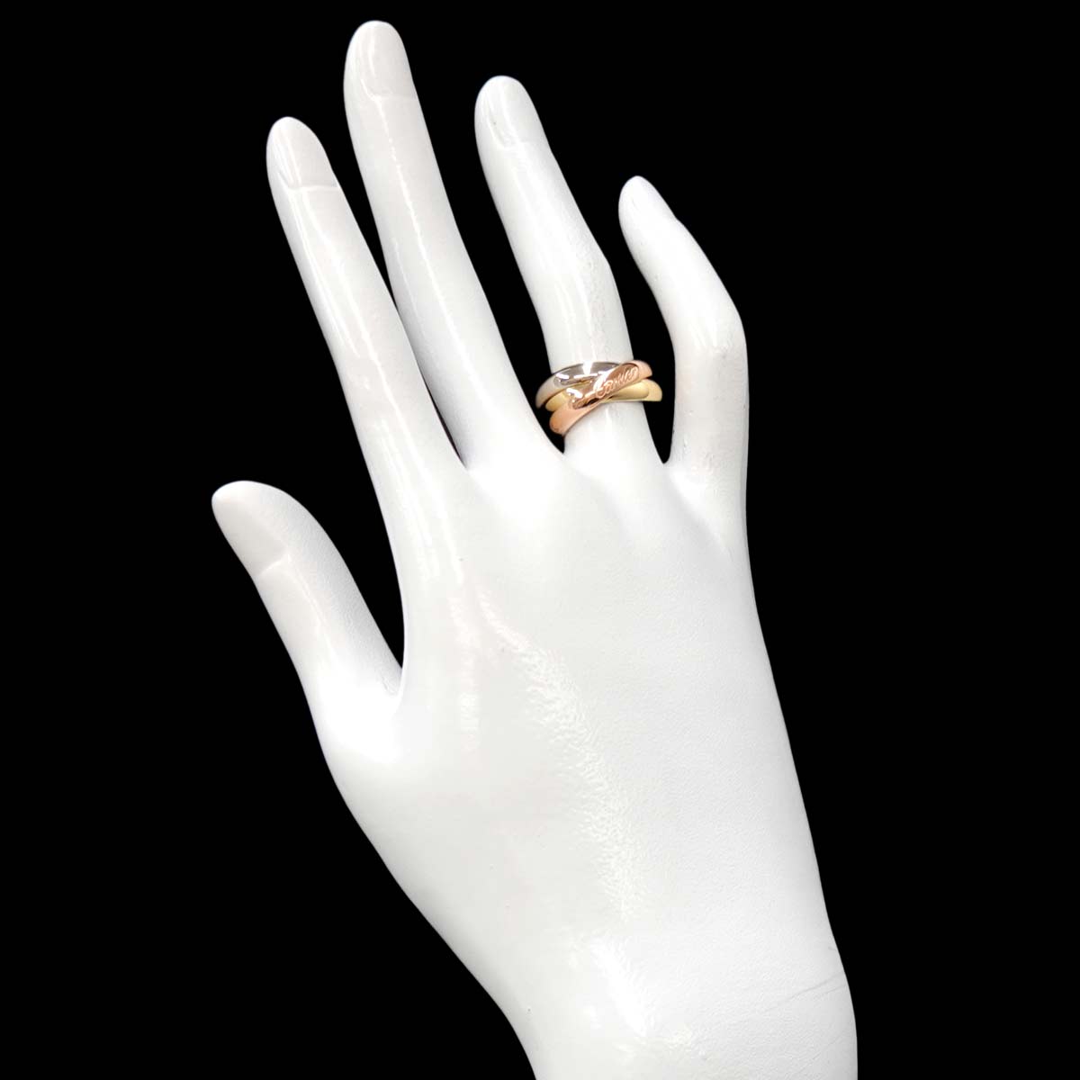 Trinity Ring 18K YG WG PG 750 Size50 5.25(US)