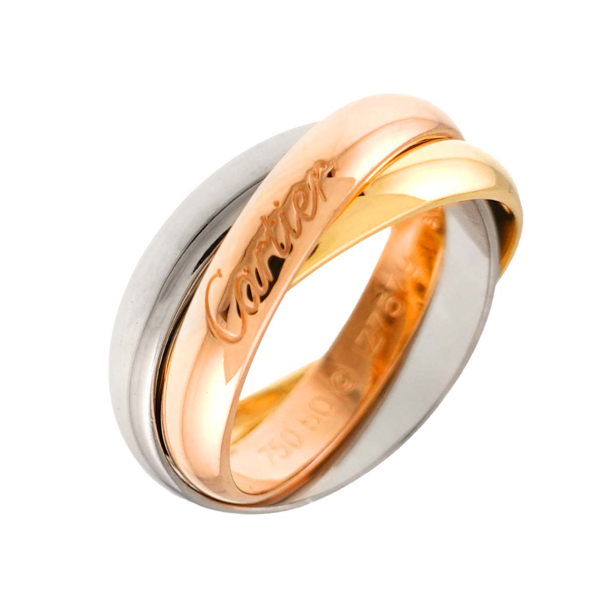 Trinity Ring 18K YG WG PG 750 Size50 5.25(US)