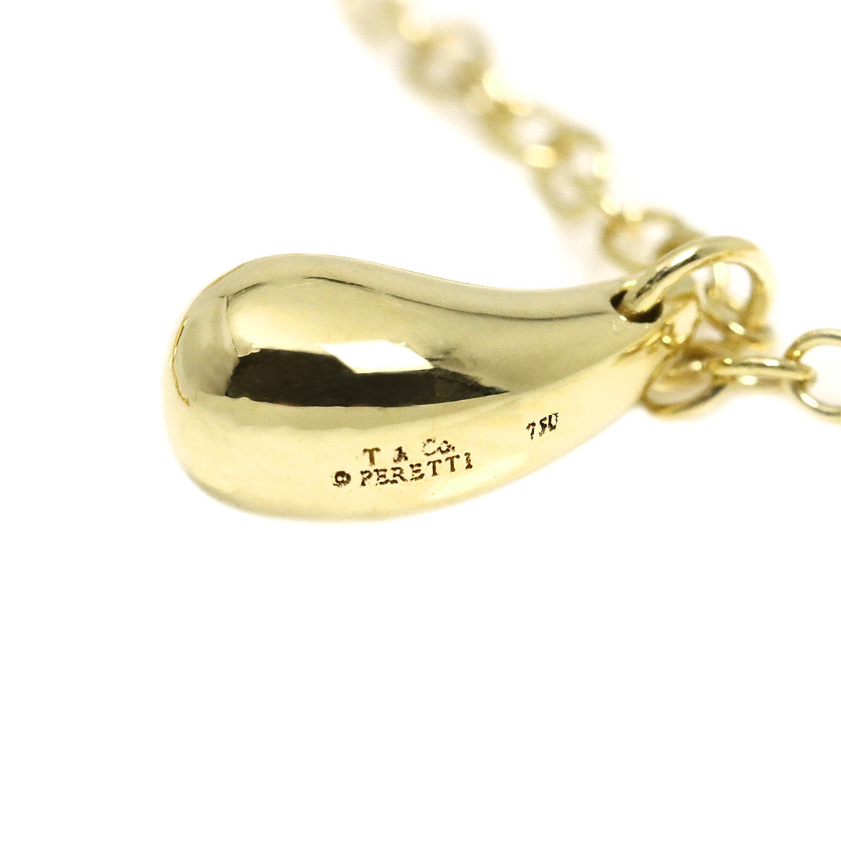 Teardrop 5P Necklace 18K Yellow Gold 750
