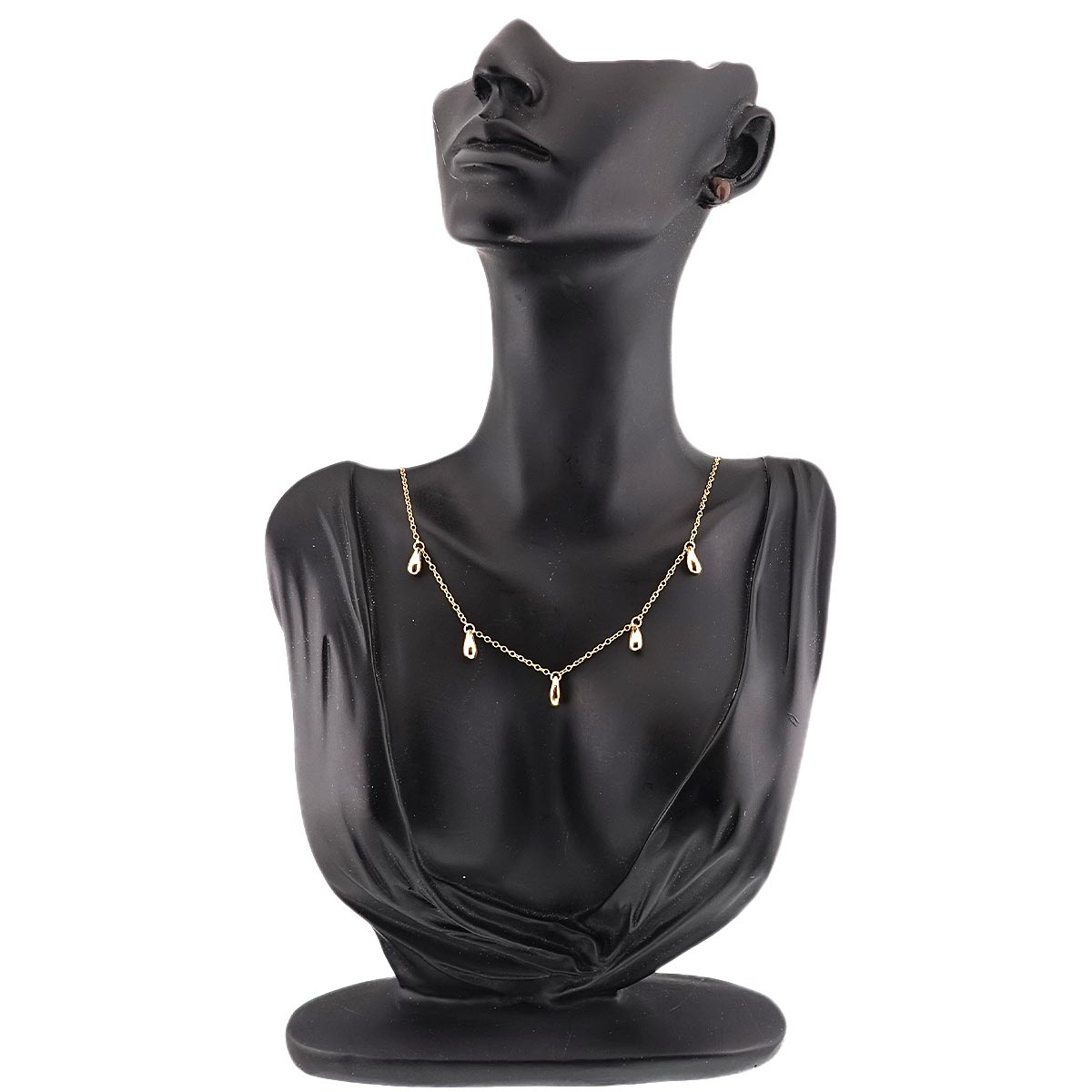 Teardrop 5P Necklace 18K Yellow Gold 750