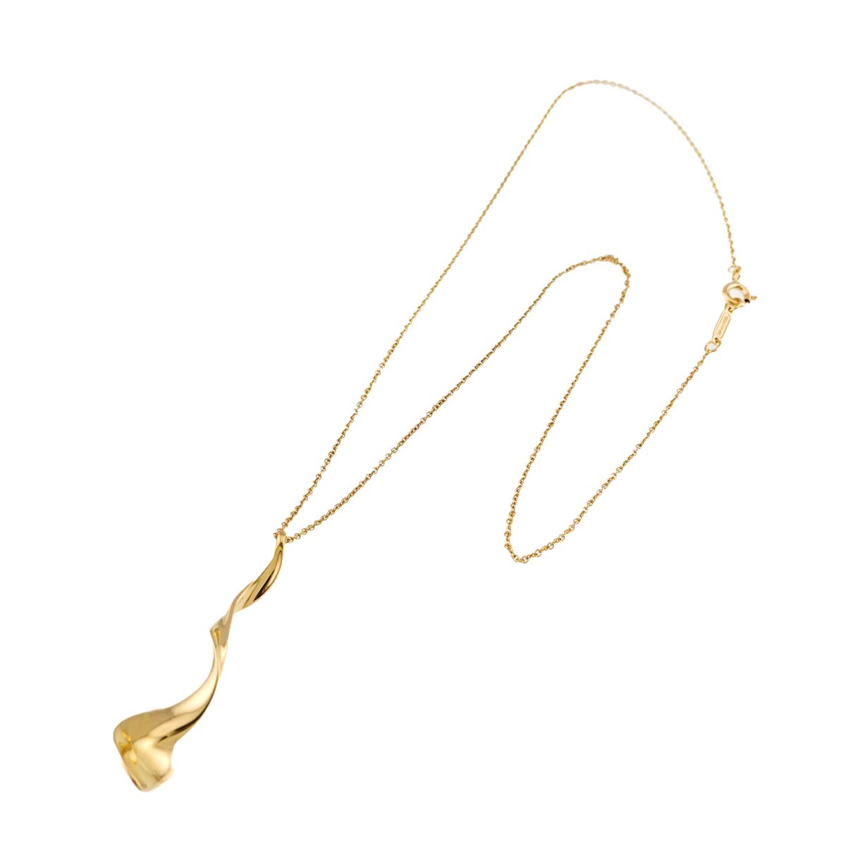 Orchiddrop Necklace 18K Yellow Gold 750