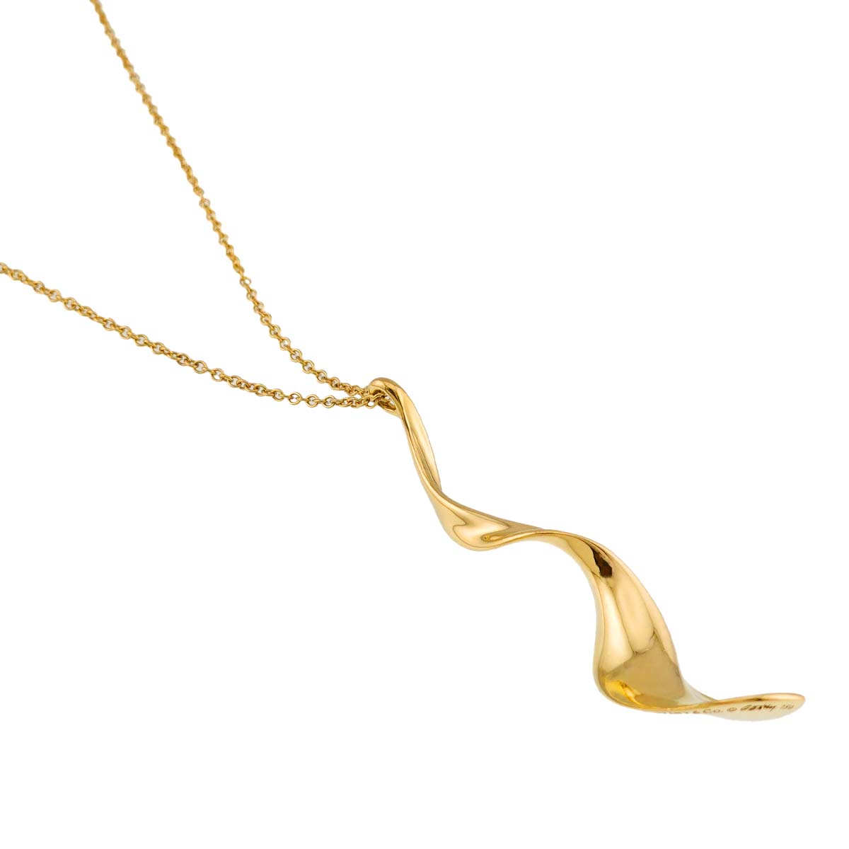 Orchiddrop Necklace 18K Yellow Gold 750