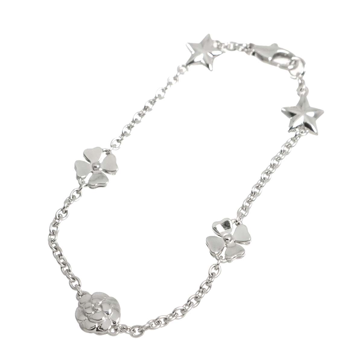 Three Symbols Bracelet 18K White Gold 750