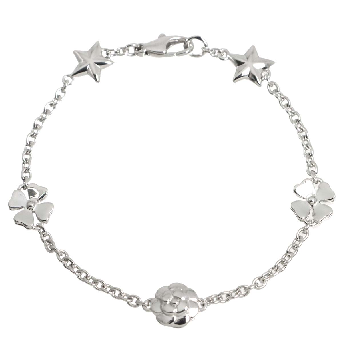 Three Symbols Bracelet 18K White Gold 750