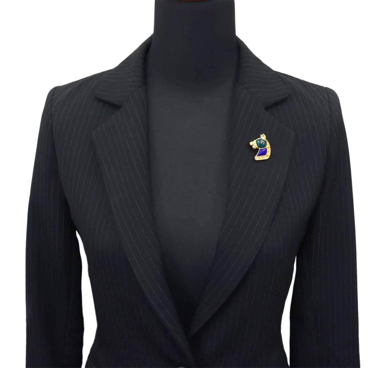 Multi stone Diamond 0.05ct Brooch 18K YG 750
