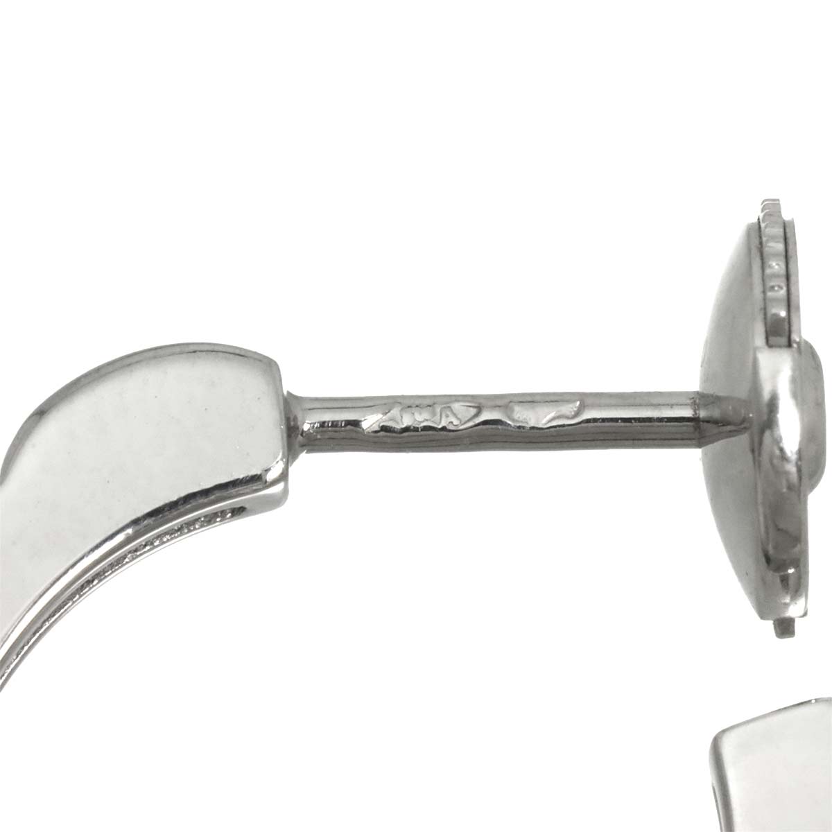 Profile de Camellia Earrings Pierced 18K WG 750